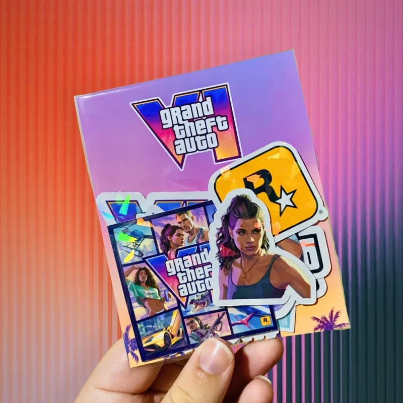 Kit Adesivos GTA 6 Edição Colecionador | GTA VI | Vice City Leonida | Grand Theft Auto 6 | Rockstar Games